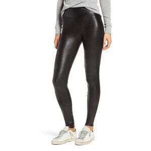 SPANX Faux Leather Leggings Black S Ready to Wow 2437